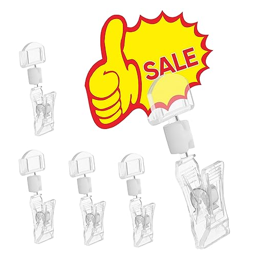 OSALADI 10Stücke Supermarkt Tag Drehbare Acryl Preisschildhalter für Regale Werbeanzeige Clip für Einzelhandel und Monitor Einfach zu Verwenden Stabil OSALADI 10Stücke Supermarkt Tag Drehbare Acryl Preisschildhalter für Regale Werbeanzeige Clip für Einzelhandel und Monitor Einfach zu Verwenden Stabil von OSALADI