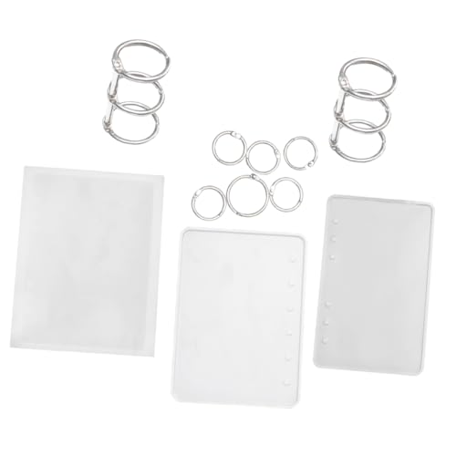 OSALADI 11 Stück Teiliges Diy Notizbuch Cover Silikonformen Set Transparente Gießform für Kreative Projekte mit Verschiedenen Designs Silberner Ringe und Silikon Lesezeichenformen OSALADI 11 Stück Teiliges Diy Notizbuch Cover Silikonformen Set Transparente Gießform für Kreative Projekte mit Verschiedenen Designs Silberner Ringe und Silikon Lesezeichenformen von OSALADI