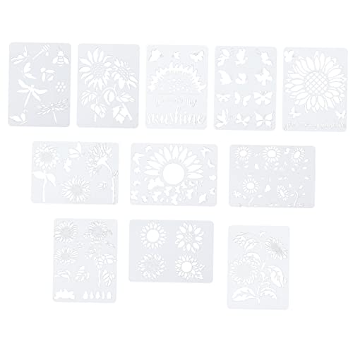 OSALADI 11 Stücke Teiliges Wiederverwendbares Paint Craft Stencil Robuste Malschablonen für Diy Wand Boden für Erwachsene Leicht zu Reinigen Kreativitätsfördernd von OSALADI