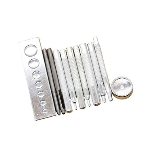 OSALADI 11Stücke Teiliges DIY Lederwerkzeug Set Stanzloch und Snap Setter Kit für Lederhandwerk und Kleidungserstellung Kompatibel mit Metallflachrohren von OSALADI