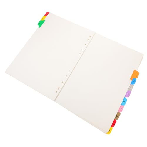 OSALADI 12 Blatt Farbige Ringbuch Trenner mit Tabs Praktische Indextrennblätter für Notizbücher Dateien und Planer Langlebig und Vielseitig Einsetzbar von OSALADI