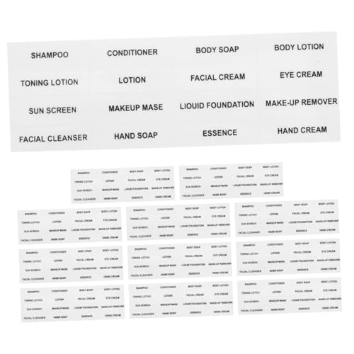 OSALADI 12 Blatt Spendeflaschenetikett Toilettenartikel Schönheit Aufkleber wieder auffüllbar Bad Hautpflege Lotion-Creme-Etikett Seifenspender-Etikett PVC selbstklebend OSALADI 12 Blatt Spendeflaschenetikett Toilettenartikel Schönheit Aufkleber wieder auffüllbar Bad Hautpflege Lotion-Creme-Etikett Seifenspender-Etikett PVC selbstklebend von OSALADI