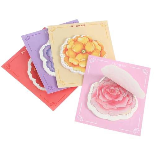 OSALADI 12 Blumen-haftnotiz Aufkleber Für Büronotizen Notenvorrat Süße Haftnotizblöcke Memo-aufkleber Für Den Täglichen Gebrauch Abreißbare Memo-sticker Aufkleber Beachten Papier von OSALADI