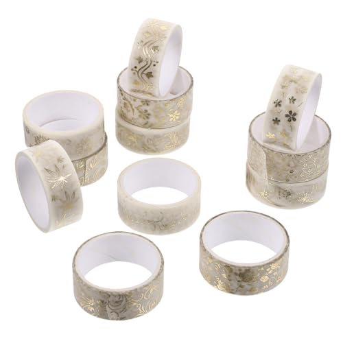 OSALADI 12 Rollen Dekoratives Washi Tape Bronzeton für Diy Bastelprojekte Klebeband für Scrapbooking und Journals Leicht Abreißbar Wiederverwendbar für Kreative Dekoration OSALADI 12 Rollen Dekoratives Washi Tape Bronzeton für Diy Bastelprojekte Klebeband für Scrapbooking und Journals Leicht Abreißbar Wiederverwendbar für Kreative Dekoration von OSALADI