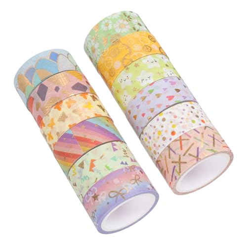 OSALADI 12 Rollen Heißpräge-Washi-Tape scrapbooking zubehör the washi tape bastelbedarf Sammelalbum Papier Klebeband aufkleber tagebuch klebeband Handkontoband Japanisches Papier Colorful OSALADI 12 Rollen Heißpräge-Washi-Tape scrapbooking zubehör the washi tape bastelbedarf Sammelalbum Papier Klebeband aufkleber tagebuch klebeband Handkontoband Japanisches Papier Colorful von OSALADI