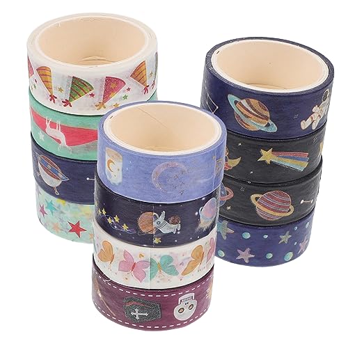 OSALADI 12 Rollen Nachtleuchtendes Washi Tape mit Muster Dekoratives Klebeband für Scrapbooking Diy Journals und Kreative Projekte von OSALADI