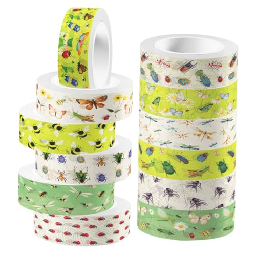 OSALADI 12 Rollen Transparentes Rollband farbig Dekoration Junk-Journal Sammelalbum Streifen dekorative Bänder für Sammelalben Aufkleber zum Basteln Washi-Tape-Aufkleber DIY Klebeband OSALADI 12 Rollen Transparentes Rollband farbig Dekoration Junk-Journal Sammelalbum Streifen dekorative Bänder für Sammelalben Aufkleber zum Basteln Washi-Tape-Aufkleber DIY Klebeband von OSALADI