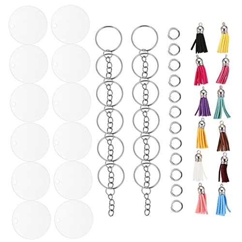 OSALADI 12 Sätze Teiliges DIY Schlüsselanhänger aus Langlebigem Acryl und Bunte Quasten Einfache Gestaltung Vielseitig für Taschen Autoschmuck und Dekorationen OSALADI 12 Sätze Teiliges DIY Schlüsselanhänger aus Langlebigem Acryl und Bunte Quasten Einfache Gestaltung Vielseitig für Taschen Autoschmuck und Dekorationen von OSALADI