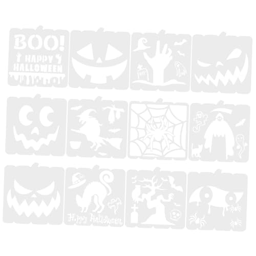 OSALADI 12 Stck. Malvorlage Malerei Halloween-Malschablonen Gesichter Halloween-Handwerk Bausätze groß Kürbisschnitzschablonen Halloween -Kürbisschablonen das Haustier Weiß OSALADI 12 Stck. Malvorlage Malerei Halloween-Malschablonen Gesichter Halloween-Handwerk Bausätze groß Kürbisschnitzschablonen Halloween -Kürbisschablonen das Haustier Weiß von OSALADI