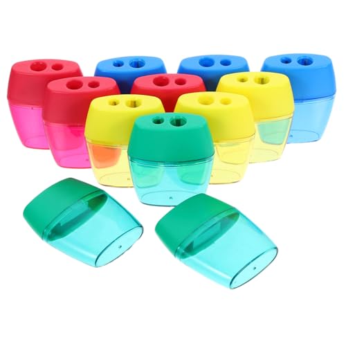 OSALADI 12 Stück Bleistiftspitzer mit Doppelloch künstlerischer Bleistiftspitzer Handbleistiftspitzer Doppelloch-Bleistiftspitzer Mini -Bleistiftschärfer Handspitzer für Bleistifte Plastik OSALADI 12 Stück Bleistiftspitzer mit Doppelloch künstlerischer Bleistiftspitzer Handbleistiftspitzer Doppelloch-Bleistiftspitzer Mini -Bleistiftschärfer Handspitzer für Bleistifte Plastik von OSALADI