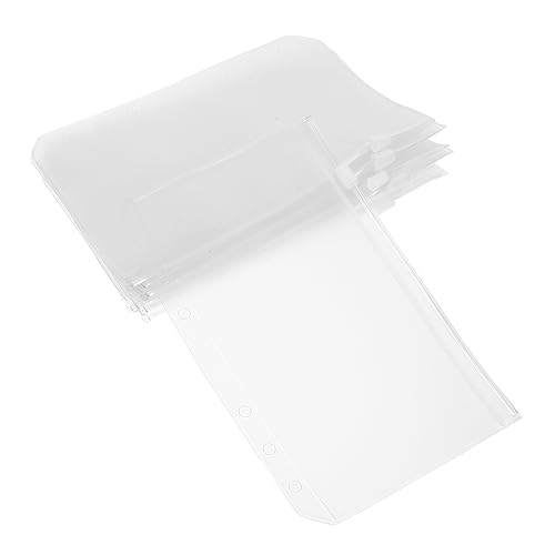 OSALADI 12 Stück Budget Taschen PVC Transparente Reißverschluss Einlegeblätter für Loseblattordner für Geldorganisation und Alltagsgebrauch Praktisch und Wiederverwendbar von OSALADI