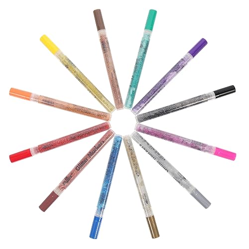 OSALADI 12 Stück Glitzer Marker Stifte Bunte Diy Farben für Ergonomisch Gestaltet für Erwachsene für Scrapbooking und Kreative Projekte von OSALADI