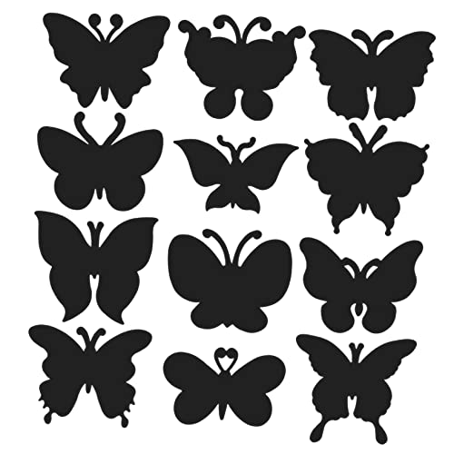 OSALADI 12 Stück Kratzbilder Schmetterling DIY Bastelmaterial für Sicheres Basteln mit Hochwertigem Papier für Partys und Dekoration Kreative Spielzeuge für Lesezeichen von OSALADI