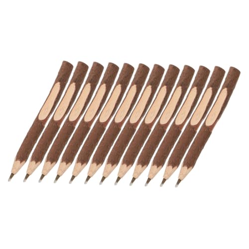 OSALADI 12 Stück Kugelschreiber Aus Holz Büro Kind Punkt Zeitschrift Tinte Schüttgutstifte Griff Stifte Für Tagebuch Schreiben Schwarze Stifte College -essentials Schulbedarf Brown von OSALADI