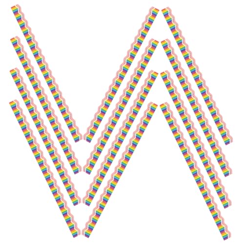 OSALADI 12 Stück Magnetische Border Dekoration Teiliges Set für Pinnwände Abnehmbare Bunte Ränder für Kindergarten Büro und Diy Projekte für Unterricht und Basteln von OSALADI