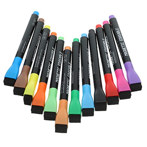 OSALADI 12 Stück Magnetische Whiteboard Marker Abwischbare Stifte mit Feiner Spitze Wasserbasierte Malstifte für Erwachsene für Kreative Projekte und Notizen OSALADI 12 Stück Magnetische Whiteboard Marker Abwischbare Stifte mit Feiner Spitze Wasserbasierte Malstifte für Erwachsene für Kreative Projekte und Notizen von OSALADI