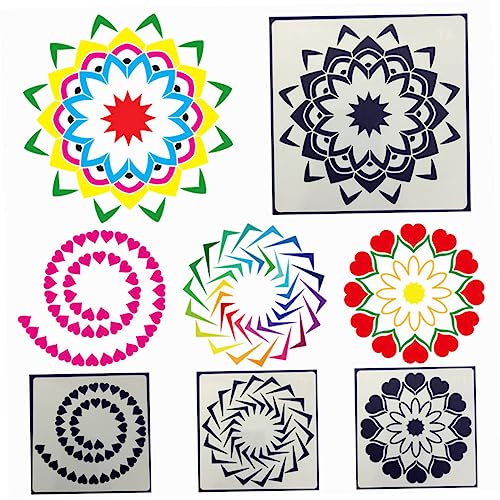 OSALADI 12 Stück Malvorlagen Schablonen Mandala Weiß OSALADI 12 Stück Malvorlagen Schablonen Mandala Weiß von OSALADI