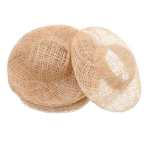 OSALADI 12 Stück Miniatur Strohhalm Hüte Beige Handgefertigte Mini Puppenhüte für DIY Kostüme Party Dekorationen und Schmuck Zubehör von OSALADI