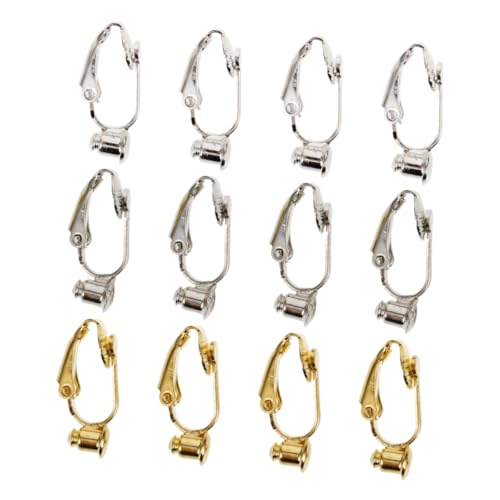 OSALADI 12 Stück Ohrring Konverter Ohrring Clip Verschlüsse Zubehör Konverter Ohrring Befunde Mit Stift Nicht Durchbohrte Ohrring Clips Schmuck Befunde Ohrstecker Silber von OSALADI