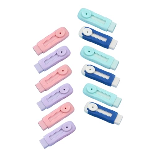OSALADI 12 Stück Push The Eraser Zeichenstift Radiergummi Gleitende Radiergummispitze Ausziehbarer Radiergummi Push Pull von OSALADI