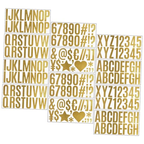 OSALADI 12 Stück Selbstklebende Alphabet Aufkleber Lustige Cartoon Buchstaben für DIY Bastelprojekte Geeignet für Glatte Oberflächen Wie Fenster Türen und Kisten von OSALADI