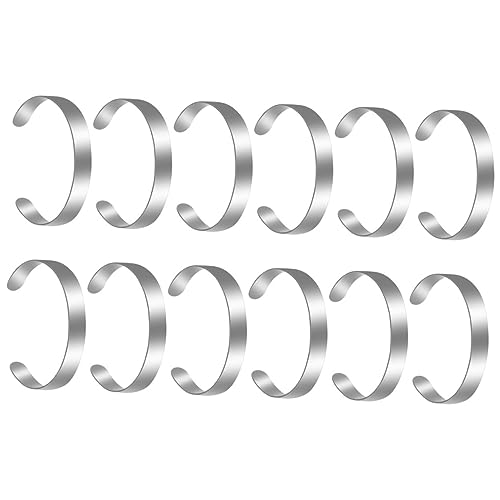 OSALADI 12 Stück Teiliges Armbandrohling DIY Gravur Blank Schmuckbänder zum Biegen Offene Manschetten Armbänder Basteln Handgefertigte Schmuckstreifen OSALADI 12 Stück Teiliges Armbandrohling DIY Gravur Blank Schmuckbänder zum Biegen Offene Manschetten Armbänder Basteln Handgefertigte Schmuckstreifen von OSALADI