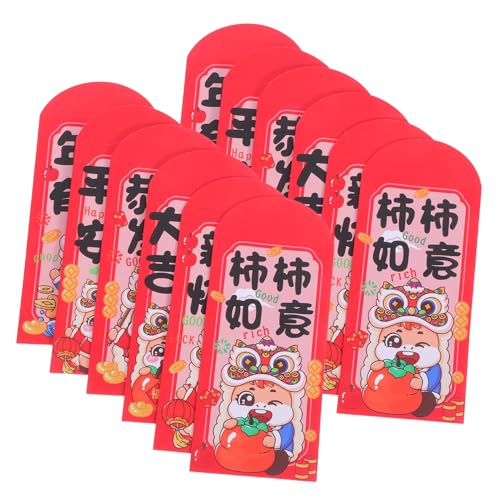 OSALADI 12 Stück Teiliges Chinesische Rote Umschläge Jahr Des Pferdes mit Festlichem Druck Dickes Papier Vielseitig für Familie und Geschäft Traditionelle Hongbao für Frühlingsfest und von OSALADI