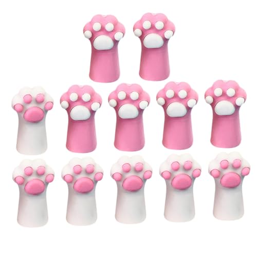 OSALADI 12 Stück Teiliges Katzenpfoten Radiergummis Weiches Kreatives Cartoon Radiergummi für Schüler Ungiftig Farbenfroh für Schulanfänger Lustiges Zufällige Farbe Zufällige Farbe von OSALADI