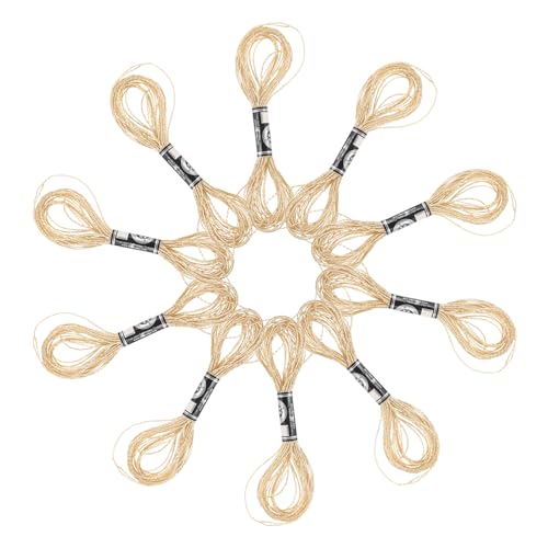 OSALADI 12 Stück Teiliges Metallic Stickgarn Stränge Glitzer Gold für Diy Handarbeit Maschinen und Handnähen Vielseitig Einsetzbar für Kreative Projekte OSALADI 12 Stück Teiliges Metallic Stickgarn Stränge Glitzer Gold für Diy Handarbeit Maschinen und Handnähen Vielseitig Einsetzbar für Kreative Projekte von OSALADI