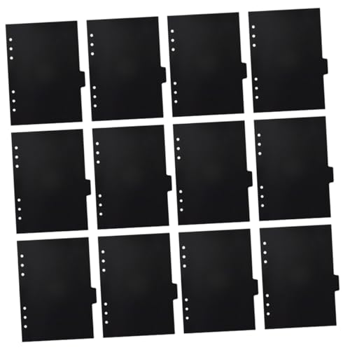 OSALADI 12 Stück Teiliges Notizbuch Trennblätter mit Löchern Schwarze PP Register mit Laschen Kompatibel mit Losen Ringbüchern Langlebige Vielseitige Ordnungshelfer für Büro und Studium OSALADI 12 Stück Teiliges Notizbuch Trennblätter mit Löchern Schwarze PP Register mit Laschen Kompatibel mit Losen Ringbüchern Langlebige Vielseitige Ordnungshelfer für Büro und Studium von OSALADI