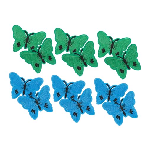 OSALADI 12 Stück Teiliges Schmetterling Bügelflicken Bestickte Aufnäher mit Klebender Rückseite Bunte Applikationen zum Aufbügeln für Kleidung Taschen und DIY Textilien Lebendige Farben OSALADI 12 Stück Teiliges Schmetterling Bügelflicken Bestickte Aufnäher mit Klebender Rückseite Bunte Applikationen zum Aufbügeln für Kleidung Taschen und DIY Textilien Lebendige Farben von OSALADI