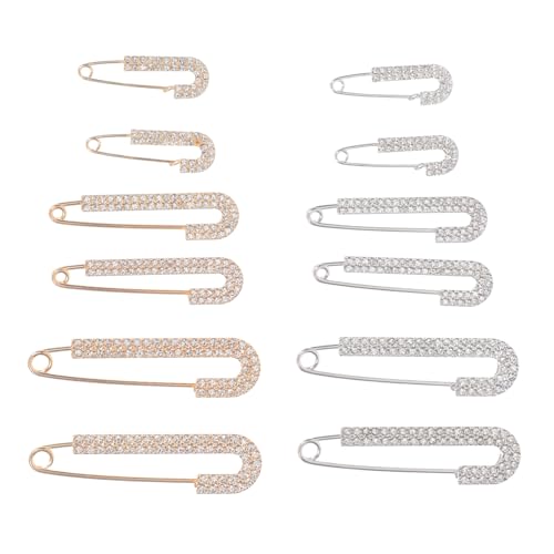 OSALADI 12 Stück Teiliges Strass Sicherheitsnadeln Modische Broschen Pins für Damen Dekorative Anstecknadeln für Pullover Kleider Schals Hüte Sichere Befestigung Leicht Tragbar und OSALADI 12 Stück Teiliges Strass Sicherheitsnadeln Modische Broschen Pins für Damen Dekorative Anstecknadeln für Pullover Kleider Schals Hüte Sichere Befestigung Leicht Tragbar und von OSALADI