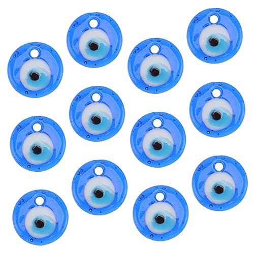 OSALADI 12 Stück Türkische Blaue Glasperlen Kreative Evil Eye DIY Schmuckzubehör Runde Perlen für Armbänder und Bastelprojekte OSALADI 12 Stück Türkische Blaue Glasperlen Kreative Evil Eye DIY Schmuckzubehör Runde Perlen für Armbänder und Bastelprojekte von OSALADI