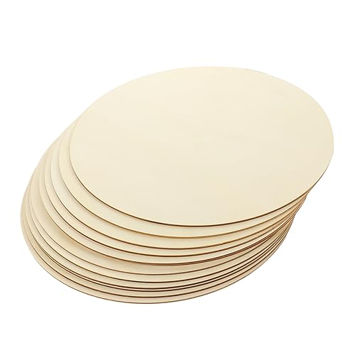 OSALADI 12 Stück Unbearbeitete Runde Holzscheiben für Diy Bastelprojekte Blanko Holzscheiben zum Dekorieren und Gestalten von Festtagsdekorationen Hochzeitsdeko und Mehr von OSALADI