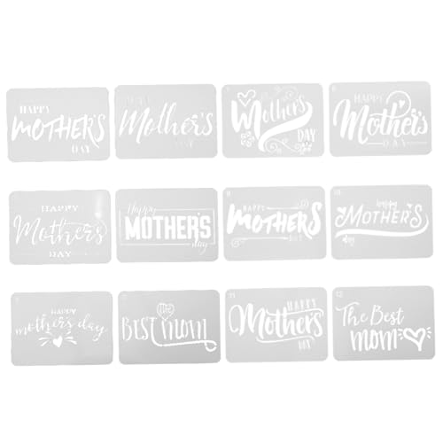OSALADI 12 Teilige Malvorlage „Happy Mothers Day“ Vorlagen Zahlen Muttertag Dekorative Muttertagsschablonen Zum Malen Große Buchstabenschablonen Mom Schablone Mutter Schablonen OSALADI 12 Teilige Malvorlage „Happy Mothers Day“ Vorlagen Zahlen Muttertag Dekorative Muttertagsschablonen Zum Malen Große Buchstabenschablonen Mom Schablone Mutter Schablonen von OSALADI