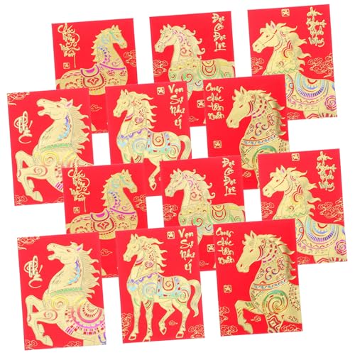 OSALADI 120 Stück Chinesische Rote Umschläge Jahr Des Pferdes Lunar Year Hong Bao mit Glückwünschen Traditionelle Geldumschläge für Frühlingsfest Hochzeit und Neujahrsfeier OSALADI 120 Stück Chinesische Rote Umschläge Jahr Des Pferdes Lunar Year Hong Bao mit Glückwünschen Traditionelle Geldumschläge für Frühlingsfest Hochzeit und Neujahrsfeier von OSALADI