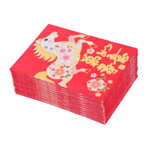 OSALADI 120 Stück Chinesische Rote Umschläge Pferde Motiv Lunar Year Envelopes mit Großem Fassungsvermögen für Bargeld Grußkarten Cartoon Design für Frühlingsfest und Hochzeit OSALADI 120 Stück Chinesische Rote Umschläge Pferde Motiv Lunar Year Envelopes mit Großem Fassungsvermögen für Bargeld Grußkarten Cartoon Design für Frühlingsfest und Hochzeit von OSALADI