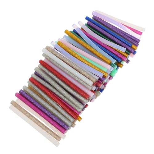 OSALADI 120 Stück Heißklebesticks Bunte Bastelkleber Sticks für Heißklebepistole Vielseitig Einsetzbar Stark Haftend für DIY Kunsthandwerk Papier Holz Stoff Glas Kunststoff von OSALADI