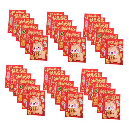 OSALADI 120 Stück Neujahrs Lucky Money Umschläge Rote Hong Bao Umschläge mit Pferde Motiv für Frühlingsfest Traditionelle Geldumschläge aus Stabilem Papier OSALADI 120 Stück Neujahrs Lucky Money Umschläge Rote Hong Bao Umschläge mit Pferde Motiv für Frühlingsfest Traditionelle Geldumschläge aus Stabilem Papier von OSALADI