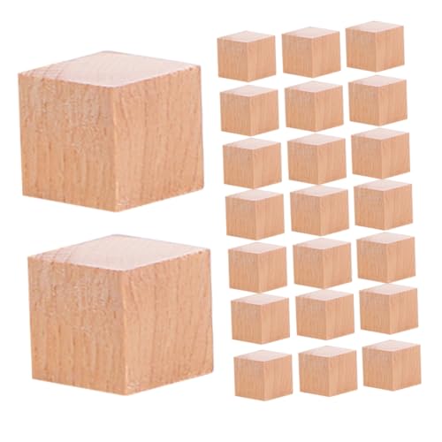 OSALADI 120 Stück Teiliges Natürliche Holzbausteine Quadratische Holzwürfel für DIY Basteln und Gestalten Fördert Feinmotorik und Räumliches Vorstellungsvermögen bei Kindern von OSALADI