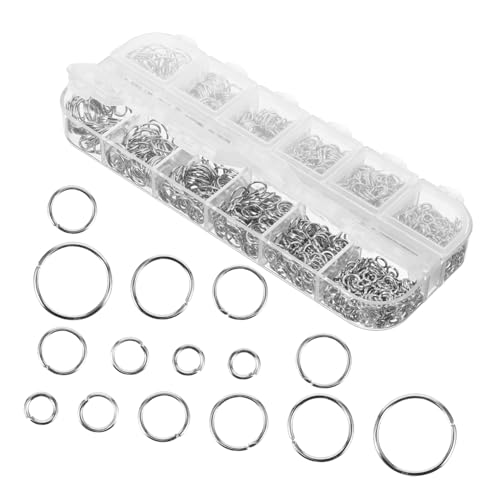 OSALADI 1200 Stück Metallöffnungsring Schmuck-Anhänger Sprungringe für Schmuckherstellung offen Schlüssel Biegeringe für Schmuck eiserne Biegeringe Runde Schmuckverbinder Eisen Silber OSALADI 1200 Stück Metallöffnungsring Schmuck-Anhänger Sprungringe für Schmuckherstellung offen Schlüssel Biegeringe für Schmuck eiserne Biegeringe Runde Schmuckverbinder Eisen Silber von OSALADI