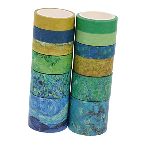 OSALADI 12Rollen Bunte Washi Tape Set Dekoratives Klebeband für Scrapbooking DIY Kunsthandwerk Journal und Geschenkgestaltung Leicht Ablösbar Hinterlässt Rückstände von OSALADI