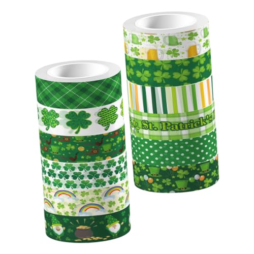 OSALADI 12Rollen Vintage Washi Tape Abreißbare Masking Tape für Scrapbooking DIY Basteln Geschenkverpackung und Journals für Dekorationen und Projekte von OSALADI