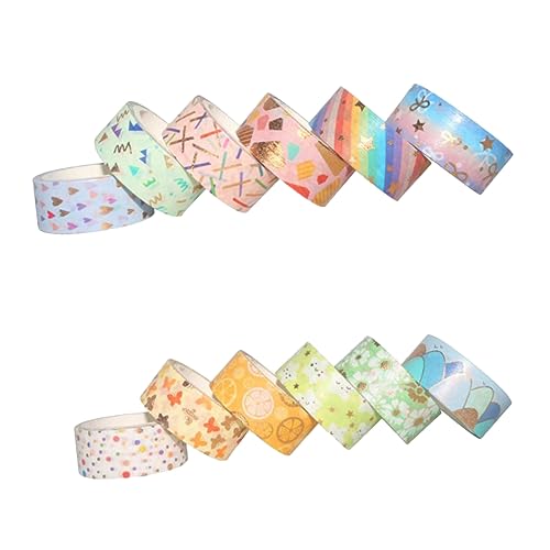 OSALADI 12Rollen Washi Tape Dekorative Klebebänder Bunten Farben für DIY Projekte Scrapbooking und Geschenkverpackungen Selbstklebend und Rückstandsfrei OSALADI 12Rollen Washi Tape Dekorative Klebebänder Bunten Farben für DIY Projekte Scrapbooking und Geschenkverpackungen Selbstklebend und Rückstandsfrei von OSALADI