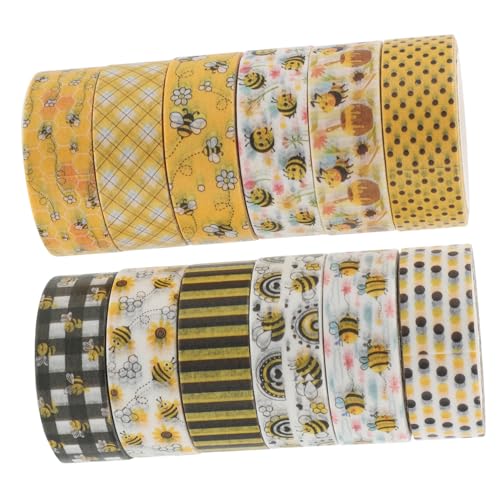 OSALADI 12Rollen Washi Tape Set Selbstklebende DIY Bänder mit Bienendruck für Bastelprojekte Dekoratives Geschenkband für Scrapbooking und Journaling Vielseitig Einsetzbar OSALADI 12Rollen Washi Tape Set Selbstklebende DIY Bänder mit Bienendruck für Bastelprojekte Dekoratives Geschenkband für Scrapbooking und Journaling Vielseitig Einsetzbar von OSALADI