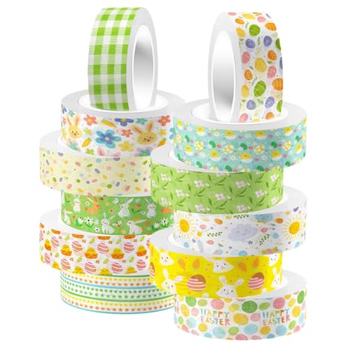 OSALADI 12Rollen Wassermelonen Washi Tape Buntes Selbstklebendes Dekoratives Klebeband für Scrapbooking DIY Projekte Basteln und Kreative Gestaltung für Erwachsene von OSALADI