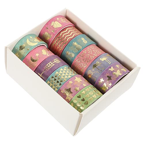 OSALADI 12Stücke Dekoratives Washi Tape Goldfolie Klebebänder für Scrapbooking DIY und Journaling pro für Projekte und Persönliche Notizen OSALADI 12Stücke Dekoratives Washi Tape Goldfolie Klebebänder für Scrapbooking DIY und Journaling pro für Projekte und Persönliche Notizen von OSALADI