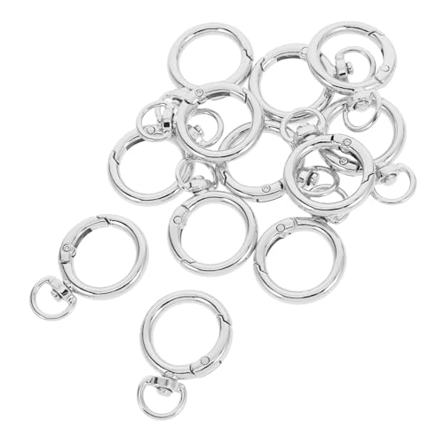 OSALADI 12Stücke Karabinerhaken mit O Ringen Legierung für Taschen Schlüsselanhänger DIY Zubehör Silberne Clips für Vielseitigen Einsatz Zuhause Büro von OSALADI