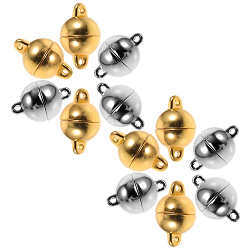 OSALADI 12Stücke Magnetverschluss für Schmuck DIY Armband und Halskettenverschluss Magnetische Schmuckverbindungen mit Einzigartigem Design und Einfacher Handhabung von OSALADI