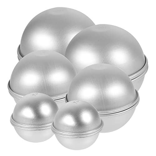 OSALADI 12Stücke Teiliges Halbkreisform Backform Aluminiumlegierung DIY Badekugel und Kuchenform für Projekte Robust und Einfach zu Reinigen für Bastelarbeiten von OSALADI